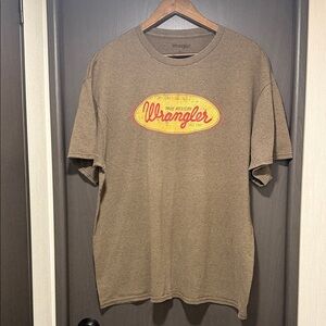 Wrangler Tan Graphic Tee for Men